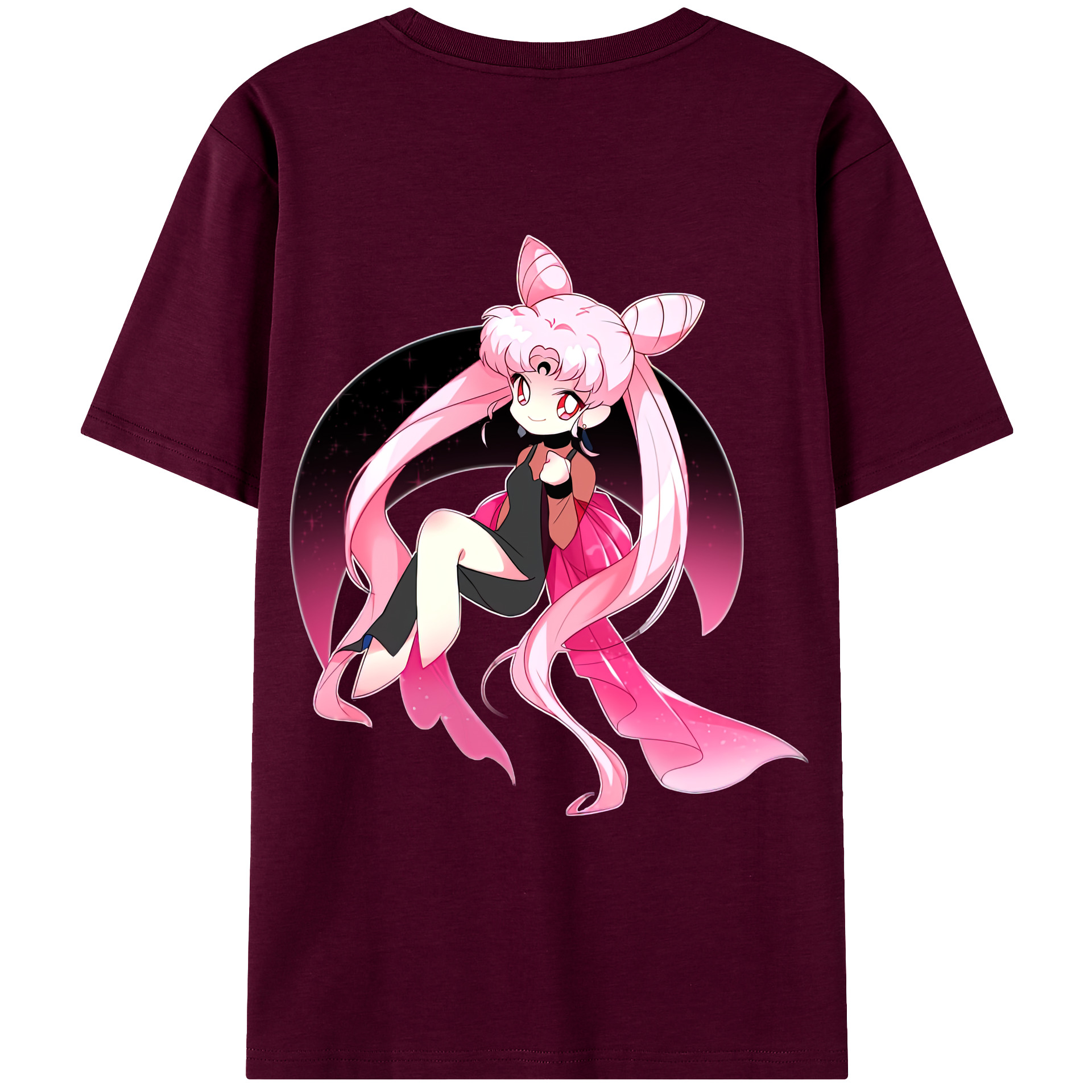 （画像用） 美少女戦士セーラームーン ちびうさ Sailor Moon Chibiusa Tsukino Usagi Small Lady Serenity レディース半袖Tシャツ(バックプリント)